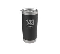 143 - I love you - Te amo Vaso térmico de acero inoxidable de doble pared