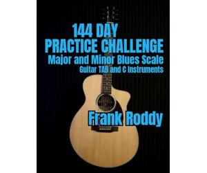144 Day Practice Challenge: Major and Minor Blues Scale: Guitar TAB and C Instruments