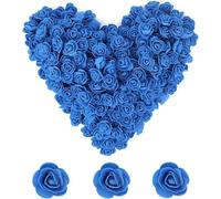 144 flores de arte para manualidades, pequeñas flores artificiales, mini rosas falsas, flores para boda, pinzas para el pelo, diademas, accesorios de decoración, fabricación de bricolaje, 2,5 cm