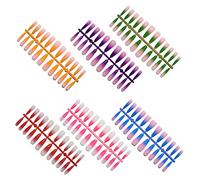 144 Piezas desgaste de uñas gel uñas gel de decoración para nail postizas decoradas postizas uña falsa postizas degradadas abdominales Healeved