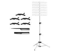 144 pinzas para trenzar, soporte de extensión de pie, divisor para trenzado, soporte separador de extensiones de cabello