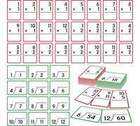 144 tarjetas de multiplicación y división, todas las multiplicaciones y divisiones de 1 a 12 incluidas, juegos de matemáticas educativos tempranos para niños de 8 a 12 años, práctica de matemáticas
