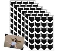 144 unidades/6 hojas autoadhesivas para esquinas de fotos, esquinas de fotos, autoadhesivas, esquinas adhesivas para fotos, esquinas de fotos, color negro, almohadillas adhesivas para álbum de fotos