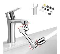 1440° Aireador de Grifo, LgowithU Aireador para Grifo Giratorio Extension Universal con 2 Modos, Universal Splash Filter Faucet de Rociado para Grifos Roscados M22/M24 para Cocina/Baño