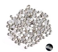 1440 Piezas 4.6-4.8mm Diamantes Set, Plata Diamantes de Imitación, Redondo Cristal, Antiadherente Rhinestones, Plana Strass para Manualidades, Joyas, Ropa, Decoración