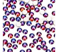 1440Pcs Blue Blaze Crystal Rhinestones Glass Flatback Rhinestones Gemstones for Nail Face Makeup Art Crafts Clothes Decoration -(SS12 3.0mm Blue Blaze