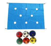 145 × 200 Cm Juego De De Trabajo En Equipo Hole Tarp Team Building Actividades, Equipo Desafío Juguetes Con 6 Pelotas, Juego De Trabajo En Grupo De Aprendizaje En Grupo, Juegos De Desafío Para Equipos