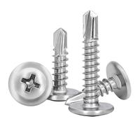 145 Pcs Tornillos Autoperforantes con cabeza ancha abombada,M4.2 * 32mm Tornillos Acero Inoxidable,con Huella PH/Cruciforme,Tornillos Autorroscantes Autotaladrantes Para Fijación de Metal de Hoja