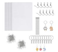 145 Pieces Plastico Magico Papel de Película de Arte Retráctil en Blanco Kit de Hojas de Plástico Retráctil para Artesanía Creativa, 20 x 20 cm