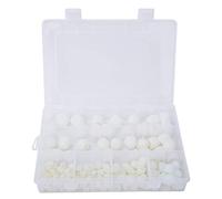 145 piezas Tapa de perno hexagonal Cubierta de protección de tuerca de goma blanca Kit de tornillos duraderos Accesorios para herramientas de hardware Material de goma 19,5 x 13 x
