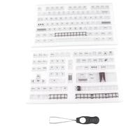 145 Teclas de Perfil bajo Transparentes para Cherry, Conjunto de Teclas KCA Transparentes con Extractor de Teclas para Teclado mecánico, Compatible con layouts de 60% a tamaño com