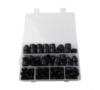 145 tornillos hexagonales negros para tapas de pernos de plástico, protectores de tornillo impermeables para tuercas M5 M6 M8 M10, herramienta para cubiertas de sujetadores y kit de agujeros para