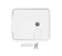 145 X 116mm RV Power Cord Hatch with Stainless Steel Lock and Keys 180 Degree Opening Electrical Acc