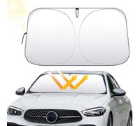145 x 80 cm Parasol Coche Delantero para Parabrisas, Parasol Reflectante para Coche, Parasoles Cubierta de Parabrisas, Parasol de Parabrisas Plegable para la Mayoría de Coches