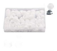 145PCS Bolt Cap Surtido de cubiertas de cúpula de nailon para sujetadores de cabeza hexagonal en automatización industrial y herramientas (blanco)