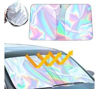 145x80cm Parasol para Parabrisas de Coche,Protector Solar Coche Parabrisas,Parasoles para Protección Frente Al Calor Y Los Rayos UV,Parasol Delantero Coche Plegable,Apto a la mayoría de Coches y SUV
