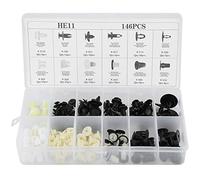 146Pcs Car Door Trim Clips Assortment Kit Premium Plastic Bumper Fasteners Push Rivets RetainersFit for Door Panels Body TrimMud Guards and MoreAutomotive Replacement Hardware