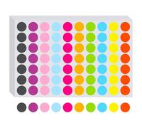 1470 unidades de puntos adhesivos de 20 mm, multicolor, 10 colores, pegatinas de puntos, pegatinas redondas, puntos adhesivos de colores, etiquetas de colores, puntos de marcación, autoadhesivas, para