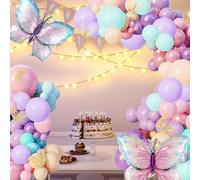 148 Piezas Kit Guirnalda Globos Morado Rosa Kit Globos de Cumpleaños Decoración Cumpleaños Arco para Globos Kit Arco de Globos para Cumpleaños Baby Shower Despedida Soltera Boda Bautizo