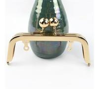14cm Smooth Metal Bag Handle Frame For Women Handbag Kiss Clasp Bracket DIY Hardware Purse Accessories(LightGold,14cm-5Pcs)