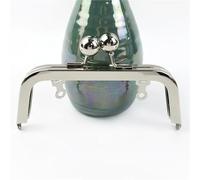 14cm Smooth Metal Bag Handle Frame For Women Handbag Kiss Clasp Bracket DIY Hardware Purse Accessories(Color 4,14cm-2Pc)