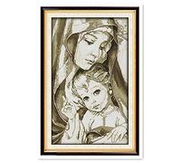 14ct 40x50 punto de cruz Virgen María (2) pintura bordado conjunto de punto de cruz conjunto de patrón de punto de cruz
