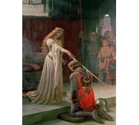 14CT Kit De Punto De Cruz Para Adultos Principiantes Honor Del Famoso Caballero De La Pintura Al Óleo Completa Impreso Diy Con Hilos Y Tela Para Niños O Adultos Principiantes Estampados 40x50cm