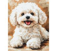 14CT Kit Petit Point Lindo Juego De Punto De Cruz De Perro Animales De Dibujos Animados Kits De Punto De Cruz Preimpresos Para Adultos, Principiantes, Kit De Bordado Arte De Pared Decoraci 40x50cm