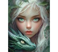 14CT Kit Punto De Cruz Estampado Princesa De Cuento De Hadas Y Dragón Kits De Punto De Cruz Preimpresos Para Adultos Principiantes,Conjunto De Bordado Arte De Pared Decoración Del Hogar 60x80cm