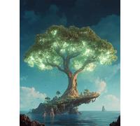 14CT Punto De Cruz Kit Completo Paisaje De Árboles De Cuento De Hadas Kits De Punto De Cruz Preimpresos Para Adultos Principiantes,Conjunto De Bordado Arte De Pared Decoración Del Hogar 30x40cm