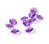 14mm 100pcs/1000pcs Recubrimiento Violeta Cristal Octágono Cuentas con 1 Agujero/2 Agujeros Cristal Prisma Colgante Decoración Casa Boda 2 Agujeros, 500pcs