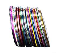 14pcs Fly Tying Tinsel Tape 1mm Holographic Line | Flashy holographic finish, attracts fish effectively, 20 yards per roll, perfect for saltwater flies