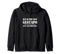 14th Amentment Resist Ice Is The New Gestapo Act Accordingly Sudadera con Capucha