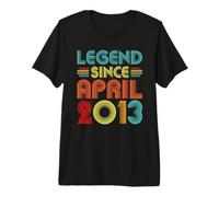 14th Birthday Idea Legend Since April 2013 14 Years Old Bday Camiseta Premium