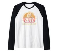 14th Birthday Vintage 14 Year Old EST 2012 Limited Edition Camiseta Manga Raglan