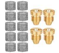 14uds Kits de Orificios de Cañón de Espuma, 1,1mm 3000 PSI Puntas de Boquilla de Orificio de Cañón de Espuma con Malla para Hacer Espuma Reemplazo Boquilla Cañón Espuma para Lanza Espuma Nieve