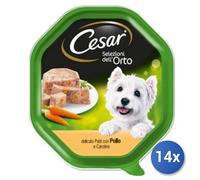 14x Bundle Alimento Perro Cesar Selección Dell'Orto Pate ' 150Grammi Pollo /