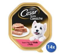 14x Bundle Alimento Perro Cesar Selección Dell'Orto Pate ' 150Grammi Vaca /
