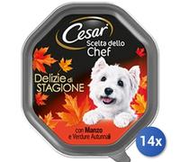 14X Paquete Cesar Selecciones Chef Tazón Carne Verduras Otoño 150Gr