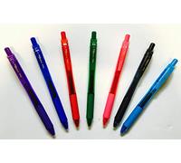 14x Surtido Pentel BL107 Energel Retráctil Bola de Rodillo Bolígrafos. 0.7mm Metal Boquilla Goma Agarre 2 de Cada Uno Negro, Azul, Rojo, Verde, Violeta, Azul Celeste & Rosa BL107 Bolígrafos Gel