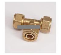14x18mm IDxOD PEX-AL-PEX Tube Tee Brass Compression Pipe Fitting Connector for Floor Heating Plumbing Fittings