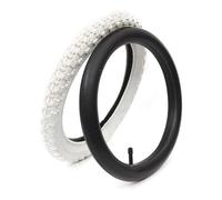 14x2.125 Neumático y Cámara de Aire for Bicicleta Infantil, Pared Gruesa, Resistente a Pinchazos, Banda de Rodadura Blanca for Asfalto y Tierra