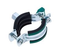 15-19 mm Abrazadera de un tubo, soporte de cierre rápido, abrazadera de dos tornillos con aislante de ruido, soporte de pared M8, para tuberías de acero, cobre, hierro y plástico (4 piezas)