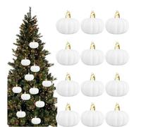 15,2 cm, este material verde de plástico tamaño 101015 cm festivo para Navidad cuenta con una encantadora estética otoñal. Estas 12 decoraciones de calabaza colgantes mate mejoran la temporada