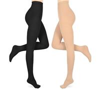 15-20 mmHg Medias de compresión médicas largas para hombre y mujer, 2 pares de medias de compresión graduadas, medias de apoyo, leggins de compresión para mujer para varices y edema, mezcla L