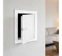 15 25 60cm Trampilla De Inspección De Pared Montaje Empotrado, Trampilla De Desván, Diseño Con Manija Giratoria, Tapa Metálica Para Inspección De Paneles De Pared En Interiores(7.8x12in(20x30) cm)