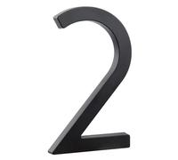 15.2CM Números De Casa Con Tornillo Negro ABS De, Decoración De Números De Puerta Al Aire Libre, Letreros De Números De Calle Modernos Y Grandes, for Apartamentos Buzones Puertas Exteriores(2)