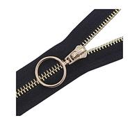 15-45cm Cremallera metálica de cobre dorado/negro/plateado de extremo cerrado 5# Cremalleras para accesorios de costura de ropa, 30cm