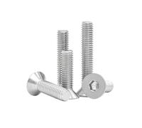 15-50 Uds Din7991 M2 .5 M3 M4 M5 M6 acero inoxidable 304 tornillo de cabeza avellanada plana hexagonal(Steel 304/16mm,M2(50PCS))