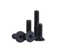 15-50 Uds Din7991 M2 .5 M3 M5 M6 10,9 clase acero al carbono negro hexagonal tornillo de cabeza avellanada plana(10.9 black/45mm,M3(50PCS))